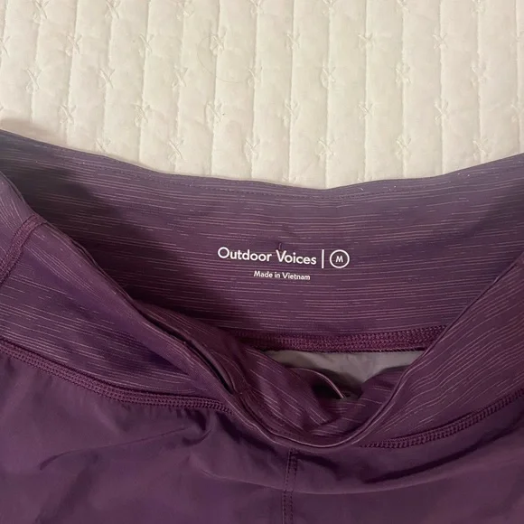 Outdoor Voices Purple Athletic Shorts with Curved Hem - Picture 4 of 4